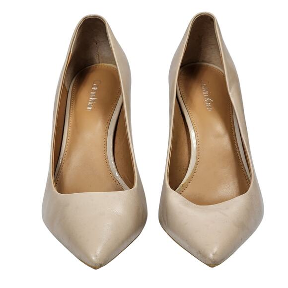 Calvin Klein 9.5 Cream Pointed Toe Heels - Picture 2 of 9